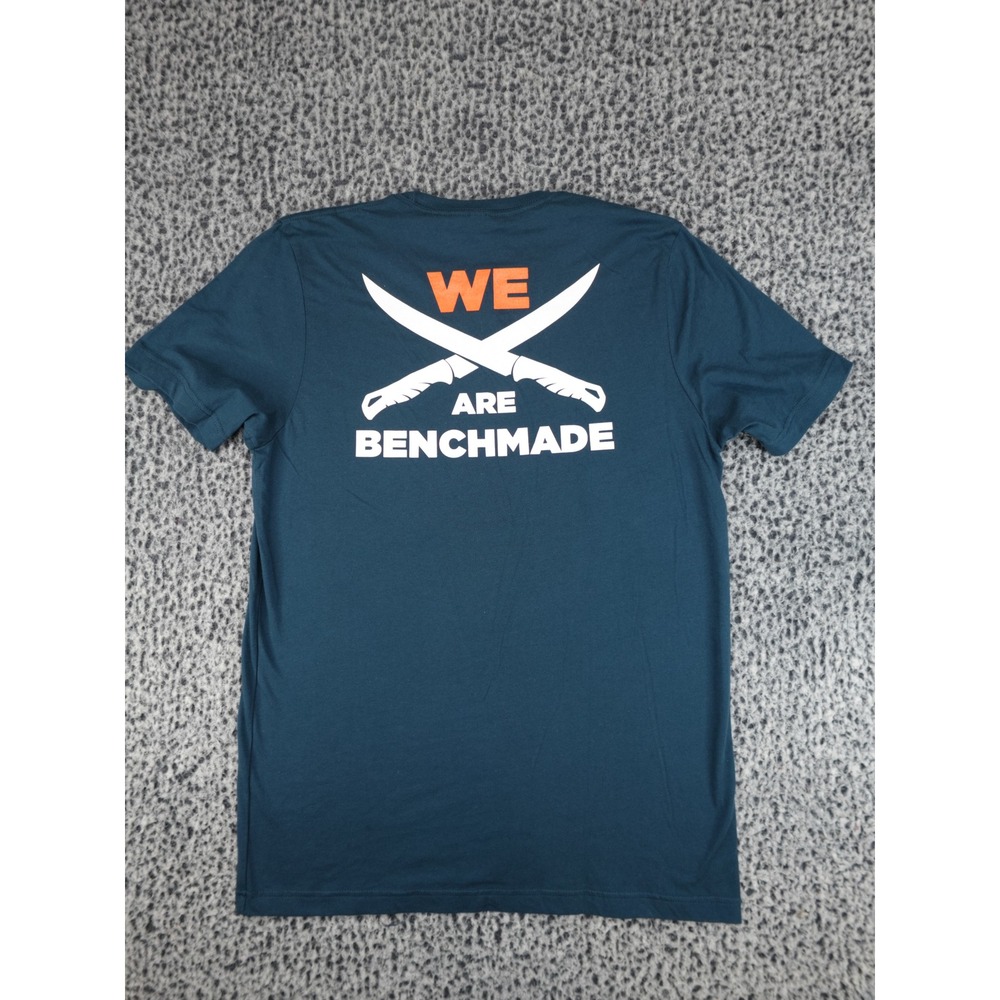 Benchmade Knife Co Graphic T-Shirt Mens Large Blue Excellent Short Sleeve Cotton - Picture 9 of 11
